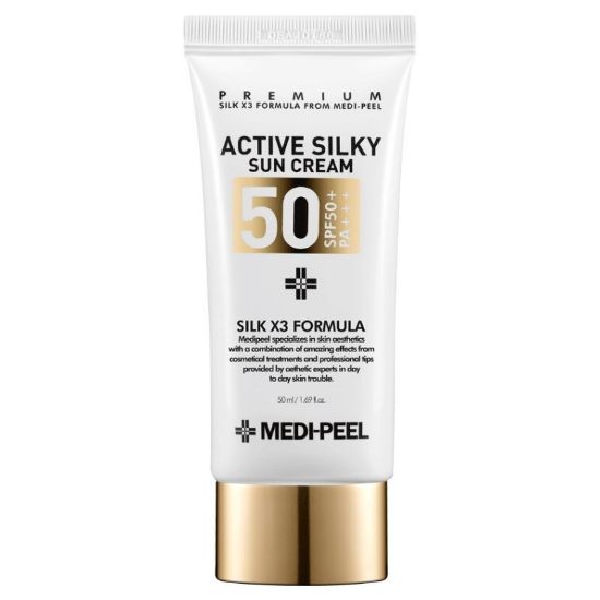 Изображение Солнцезащитный крем с пептидами и аминокислотами Medi-peel Active Silky Sun Cream SFP50+ PA+++, 50 мл