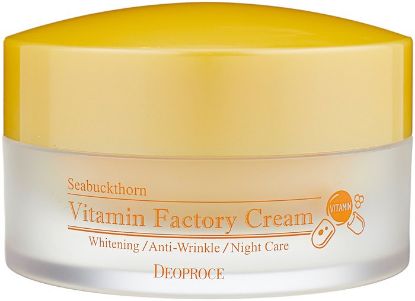 Изображение Витаминный крем для лица на основе облепихи и масла ши Deoproce Vitamin Factory Cream, 100 г